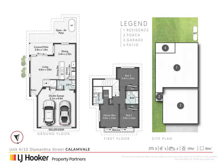 Floorplan of Homely townhouse listing, 41/2 Diamantina Street, Calamvale QLD 4116
