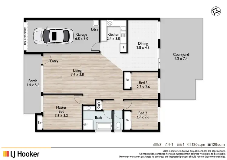 Floorplan of Homely semi-detached listing, 1/11 Stibbs Close, Runcorn QLD 4113