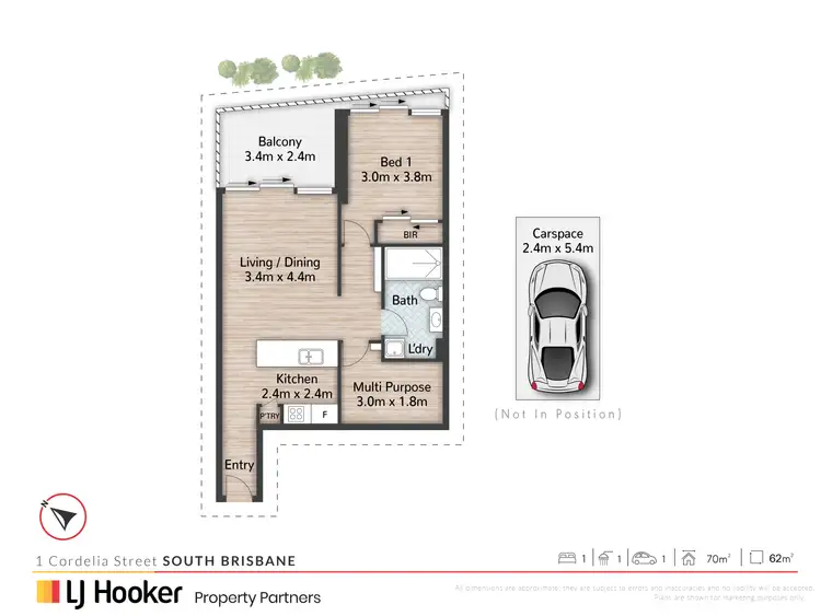 Floorplan of Homely apartment listing, 11106/1 Cordelia Street, South Brisbane QLD 4101