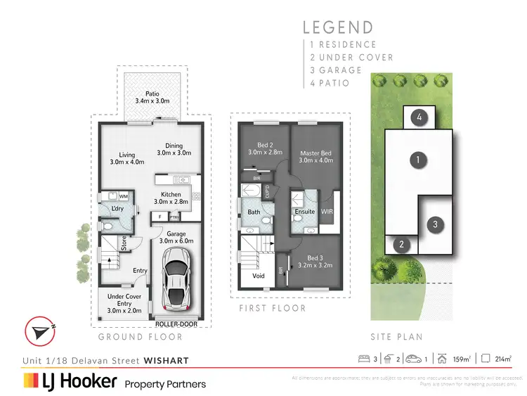 Floorplan of Homely townhouse listing, 1/18 Delavan Street, Wishart QLD 4122