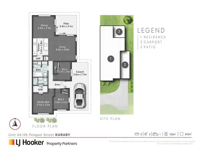 Floorplan of Homely townhouse listing, 44/48 Pengam Street, Kuraby QLD 4112