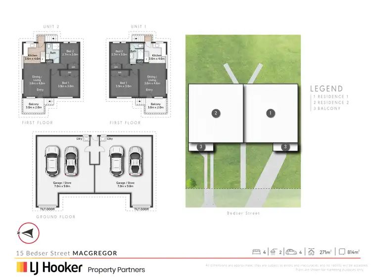 Floorplan of Homely semi-detached listing, 15 Bedser Street, Macgregor QLD 4109