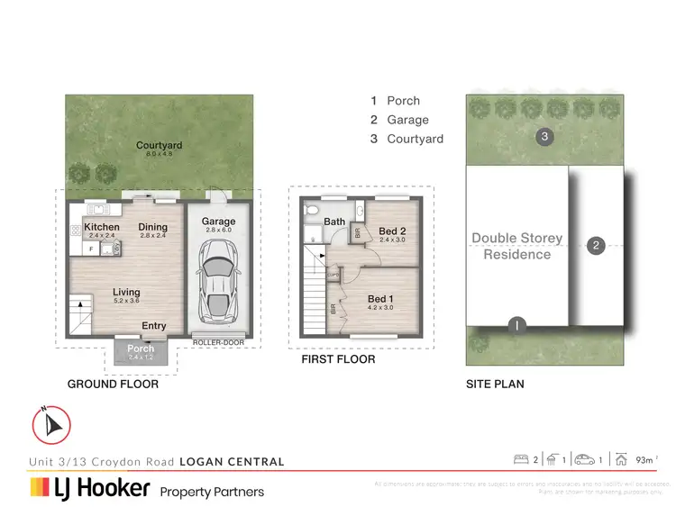 Floorplan of Homely townhouse listing, 3/13 Croydon Road, Logan Central QLD 4114
