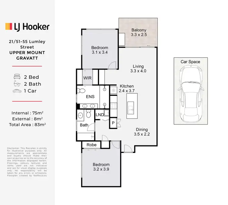 Floorplan of Homely apartment listing, 21/51-55 Lumley Street, Upper Mount Gravatt QLD 4122