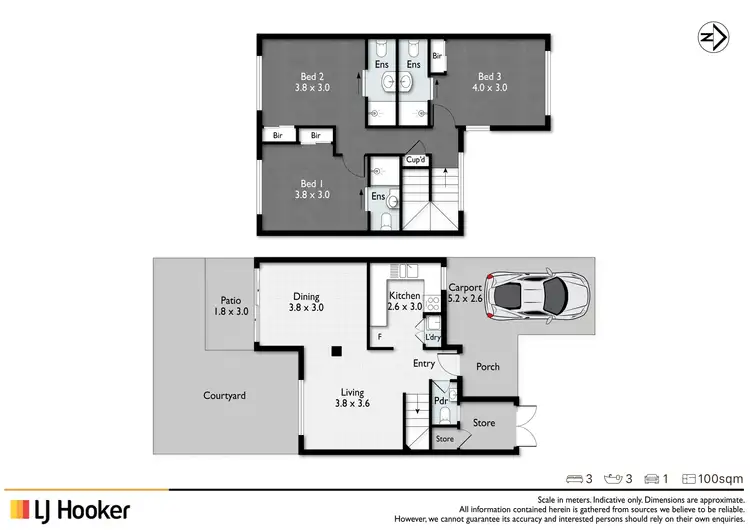 Floorplan of Homely townhouse listing, 50/45 Barrett Street, Robertson QLD 4109