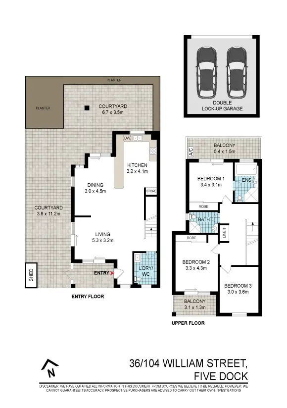Floorplan of Homely townhouse listing, 36/104 William Street, Five Dock NSW 2046