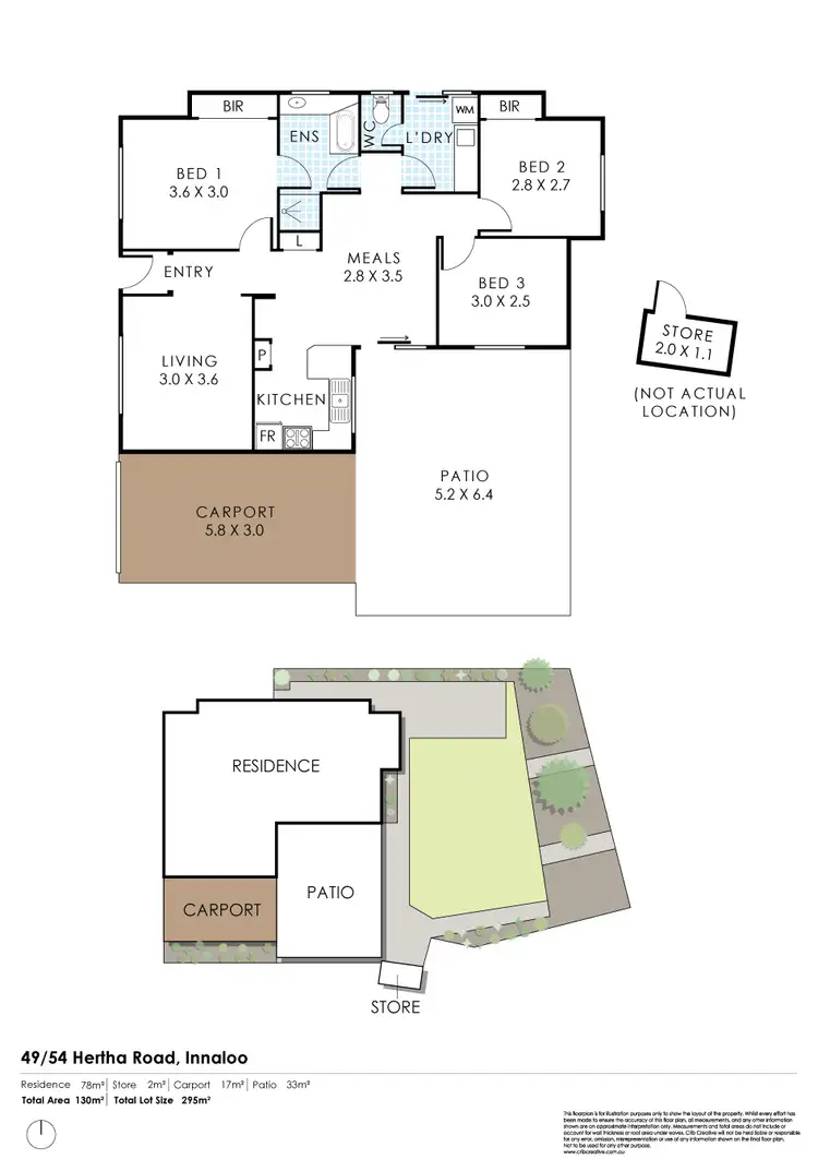 Floorplan of Homely villa listing, 49/54 Hertha Road, Innaloo WA 6018