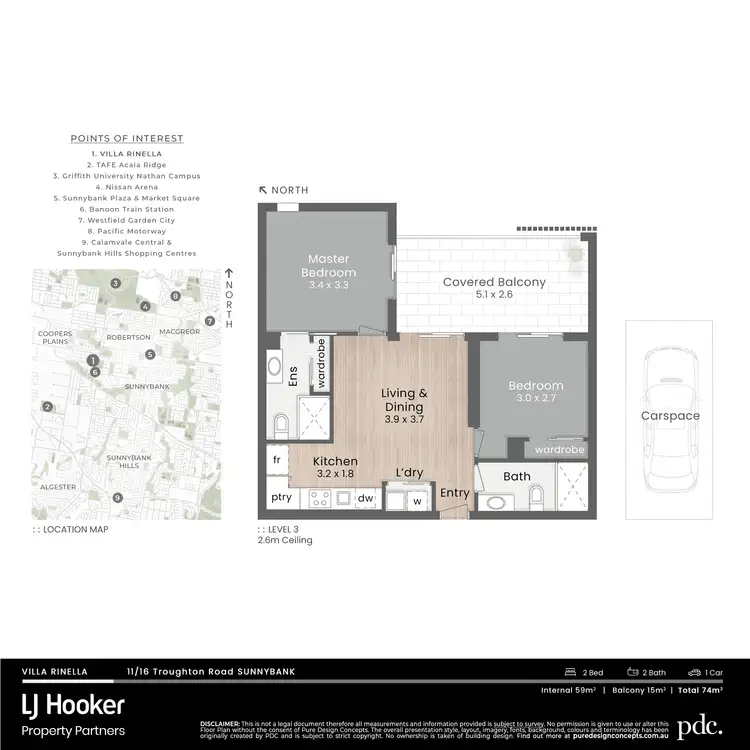 Floorplan of Homely apartment listing, 11/16 Troughton Road, Sunnybank QLD 4109