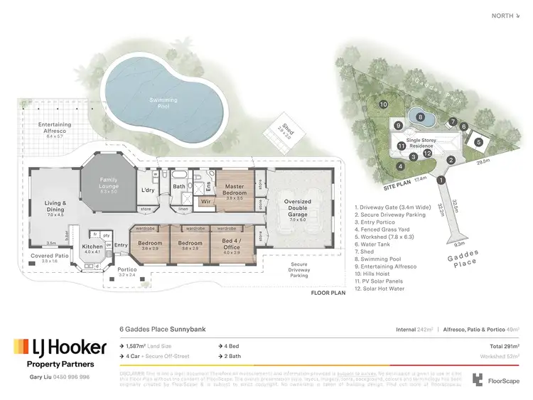 Floorplan of Homely house listing, 6 Gaddes Place, Sunnybank QLD 4109