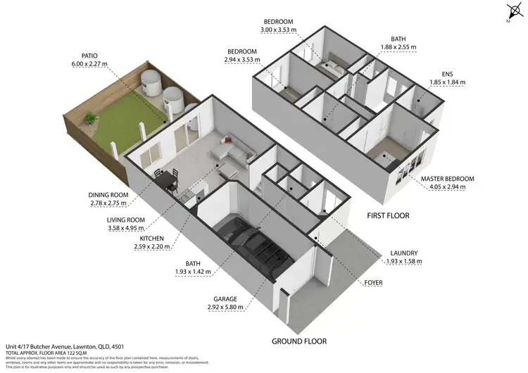 Floorplan of Homely townhouse listing, 4/17 Butcher Avenue, Lawnton QLD 4501