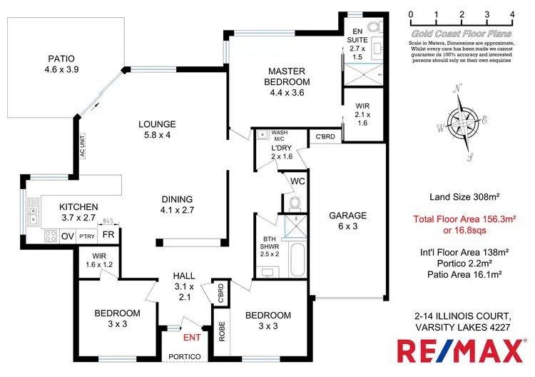 Floorplan of Homely semi-detached listing, 2/14 Illinois Ct, Varsity Lakes QLD 4227