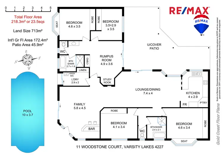 Floorplan of Homely house listing, 11 Woodstone Ct, Varsity Lakes QLD 4227