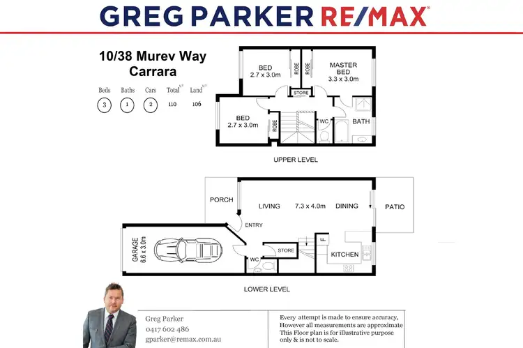 Floorplan of Homely townhouse listing, 10/38 Murev Way, Carrara QLD 4211