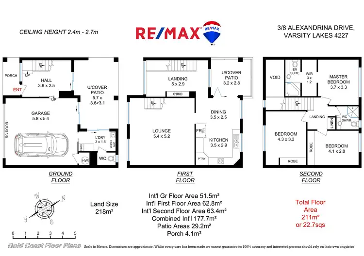 Floorplan of Homely townhouse listing, 3/8 Alexandrina Dr, Varsity Lakes QLD 4227