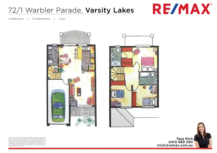 Floorplan of Homely townhouse listing, 1 Warbler Pde, Varsity Lakes QLD 4227