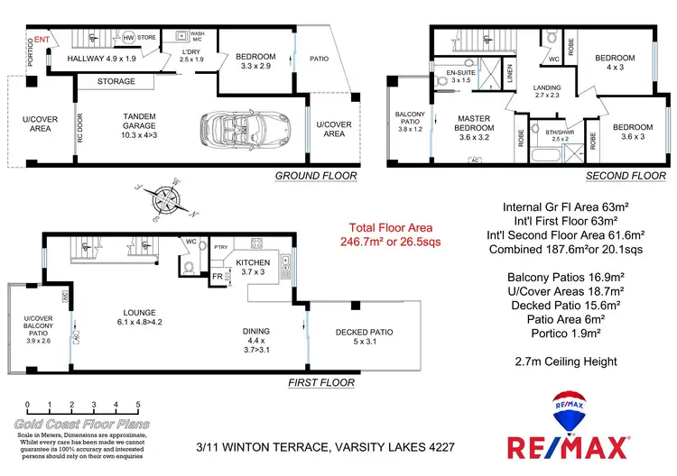 Floorplan of Homely house listing, 3/11 Winton Tce, Varsity Lakes QLD 4227