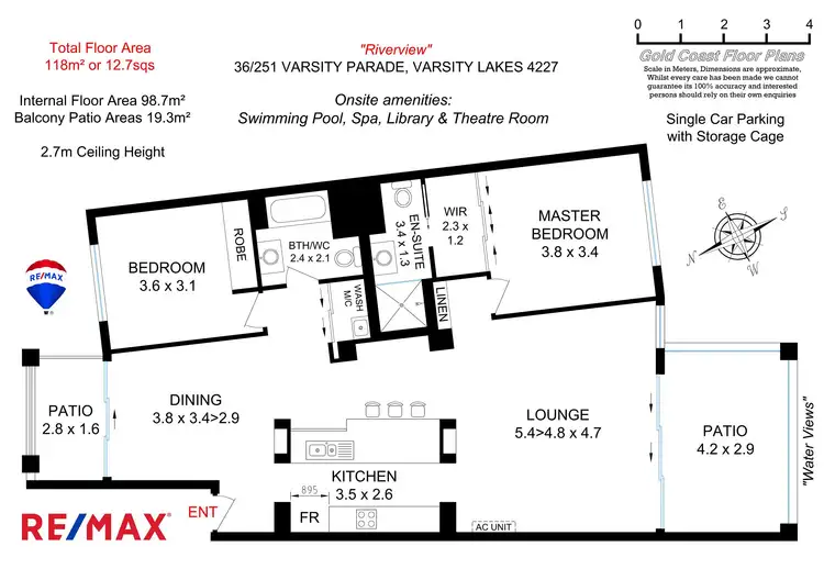 Floorplan of Homely apartment listing, 36/251 Varsity Pde, Varsity Lakes QLD 4227