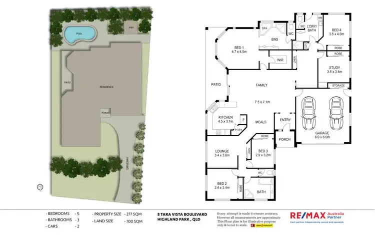 Floorplan of Homely house listing, 8 Tara Vista Boulevard, Highland Park QLD 4211