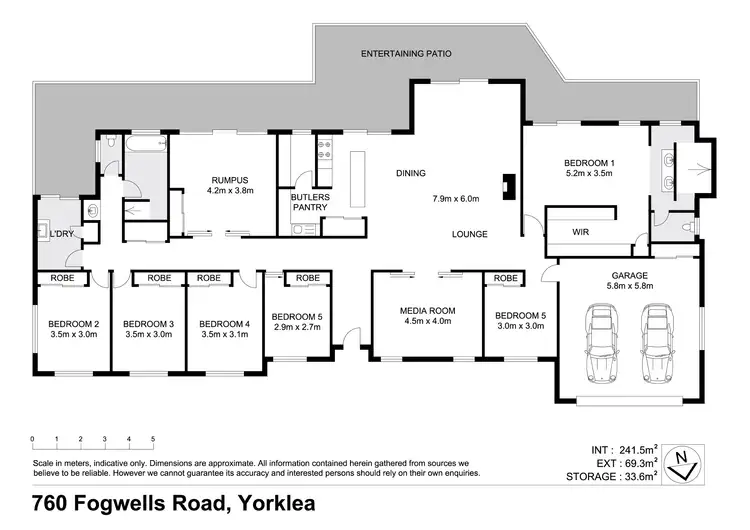 Floorplan of Homely rural property listing, 760 Fogwells Road, Yorklea NSW 2470
