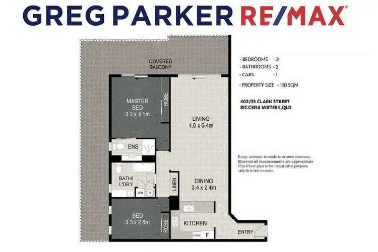 Floorplan of Homely apartment listing, 402/33 Clark Street, Biggera Waters QLD 4216
