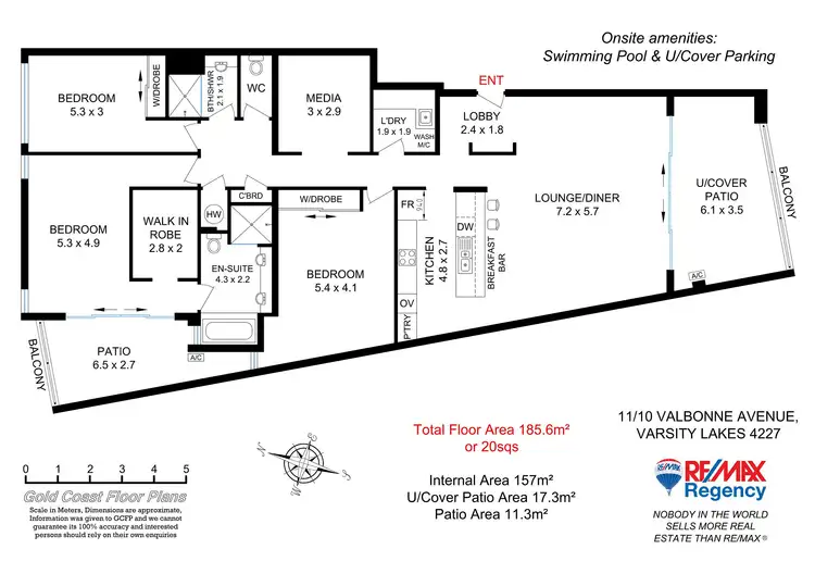 Floorplan of Homely apartment listing, 11/10 Valbonne Ave, Varsity Lakes QLD 4227