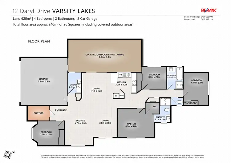 Floorplan of Homely house listing, 12 Daryl Dr, Varsity Lakes QLD 4227