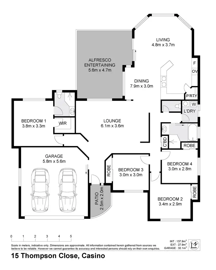 Floorplan of Homely house listing, 16 Thompson Cl, Casino NSW 2470
