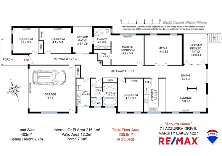 Floorplan of Homely house listing, 71 Azzurra Dr, Varsity Lakes QLD 4227