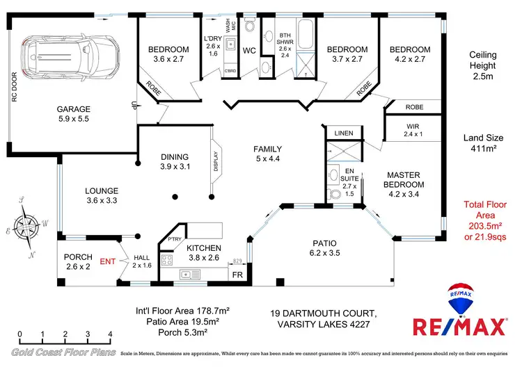 Floorplan of Homely house listing, 19 Dartmouth Court, Varsity Lakes QLD 4227