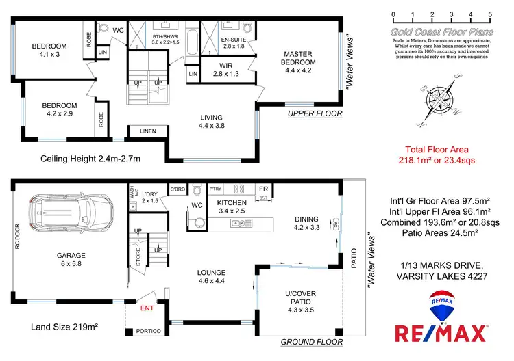 Floorplan of Homely semi-detached listing, 1/13 Marks Drive, Varsity Lakes QLD 4227