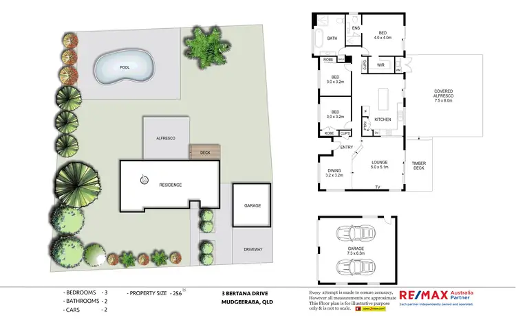 Floorplan of Homely house listing, 3 Bertana Drive, Mudgeeraba QLD 4213