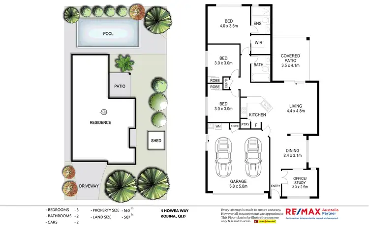 Floorplan of Homely house listing, 4 Howea Way, Robina QLD 4226