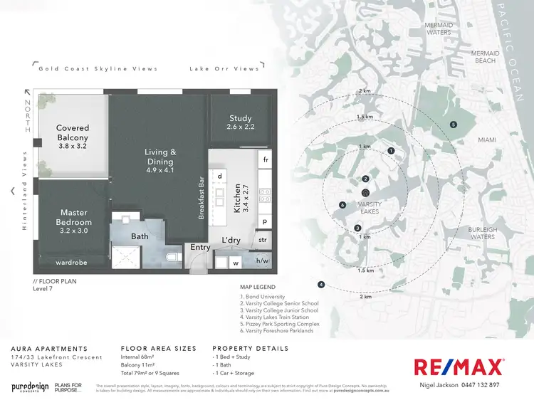 Floorplan of Homely apartment listing, Apartment 174/33 Lakefront Crescent, Varsity Lakes QLD 4227
