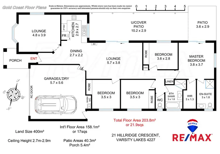 Floorplan of Homely house listing, 21 Hillridge Cres, Varsity Lakes QLD 4227