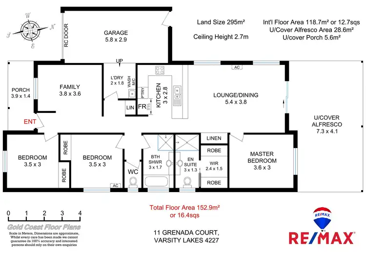 Floorplan of Homely house listing, 11 Grenada Ct, Varsity Lakes QLD 4227