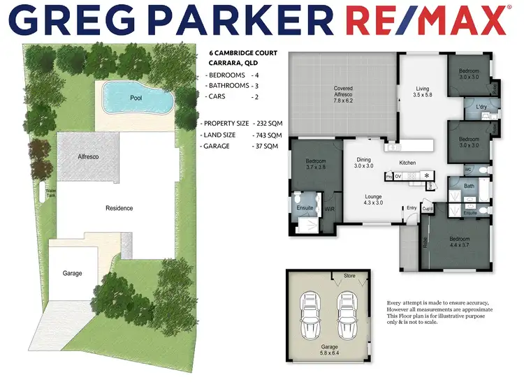 Floorplan of Homely house listing, 6 Cambridge Court, Carrara QLD 4211