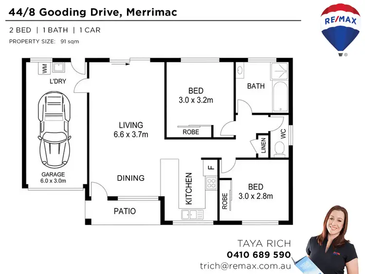 Floorplan of Homely villa listing, 44/8 Gooding Dve, Merrimac QLD 4226