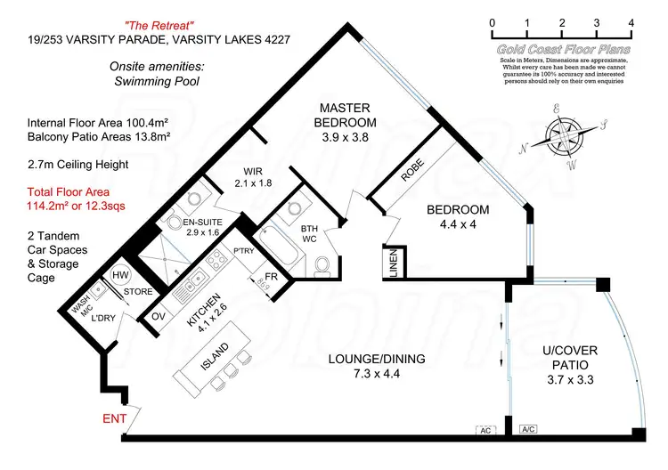 Floorplan of Homely apartment listing, 19/253 Varsity Parade, Varsity Lakes QLD 4227
