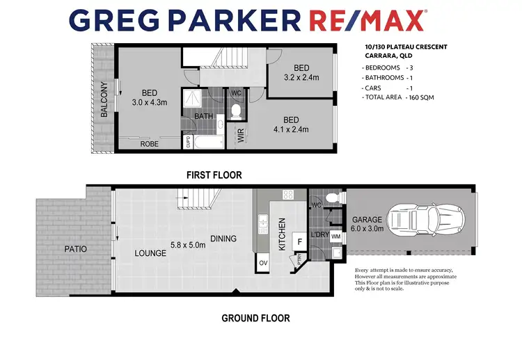 Floorplan of Homely townhouse listing, 10/130 Plateau Crescent, Carrara QLD 4211