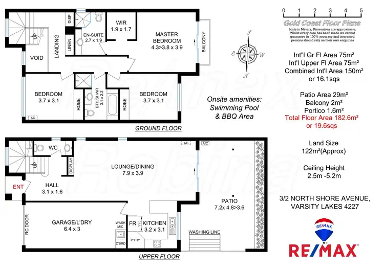 Floorplan of Homely townhouse listing, 3/2 North Shore Avenue, Varsity Lakes QLD 4227