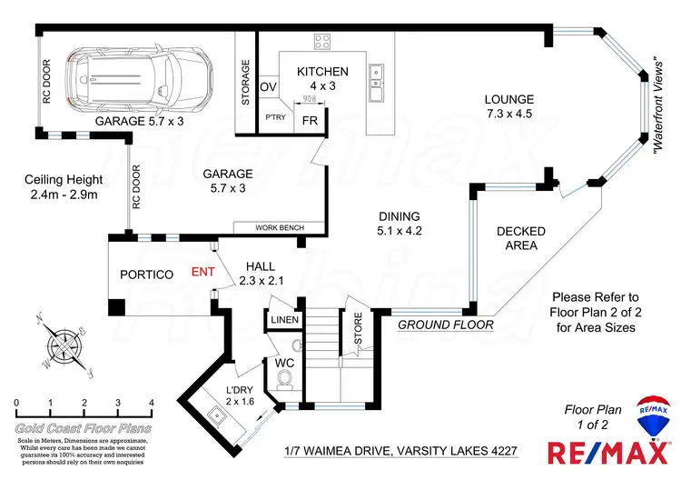 Floorplan of Homely semi-detached listing, 1/7 Waimea Drive, Varsity Lakes QLD 4227