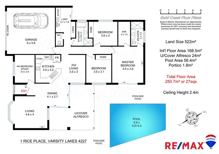 Floorplan of Homely house listing, 1 Rice Pl, Varsity Lakes QLD 4227