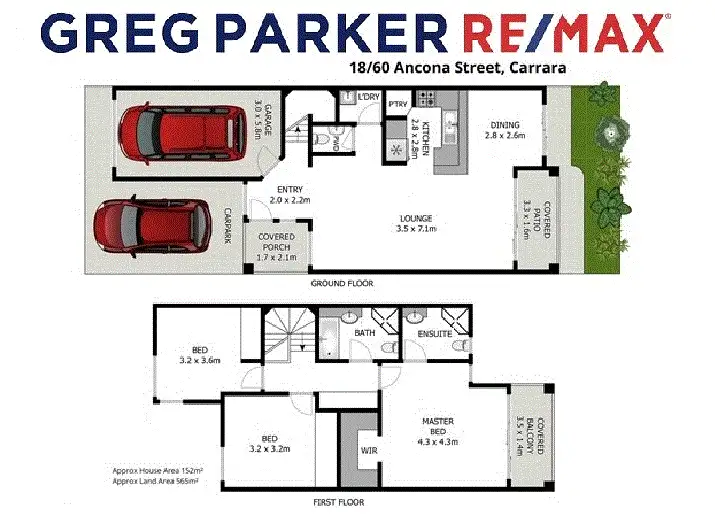 Floorplan of Homely townhouse listing, 18/60 Ancona Street, Carrara QLD 4211