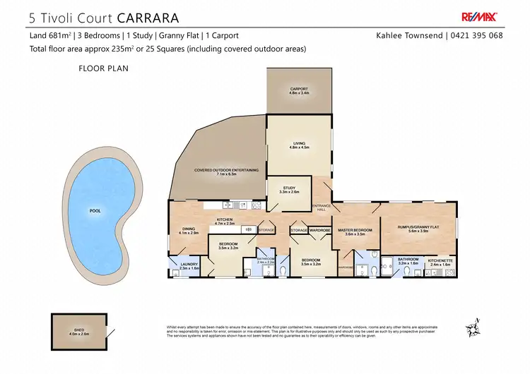 Floorplan of Homely house listing, 5 Tivoli Crt, Carrara QLD 4211