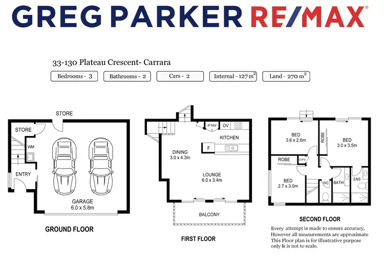 Floorplan of Homely townhouse listing, 33/130 Plateau Crescent, Carrara QLD 4211