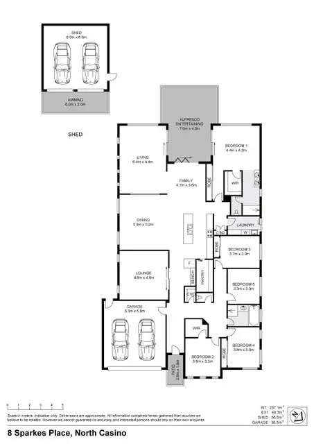 Floorplan of Homely rural property listing, 4 Sparkes Place, North Casino NSW 2470