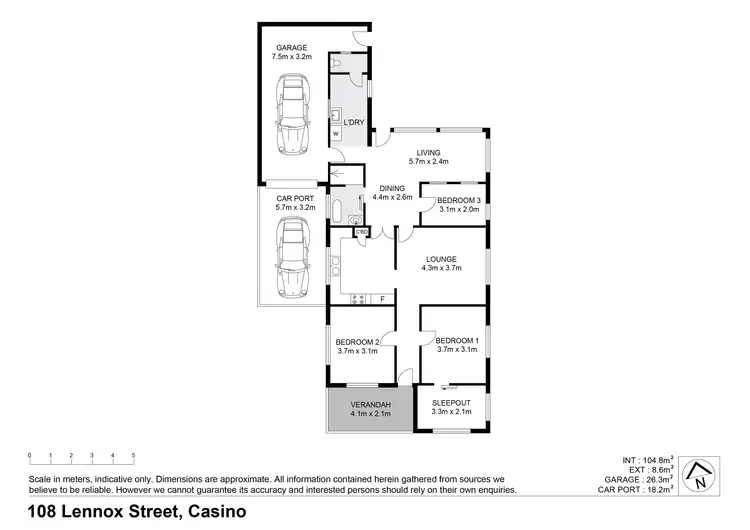 Floorplan of Homely house listing, 108 Lennox Street, Casino NSW 2470