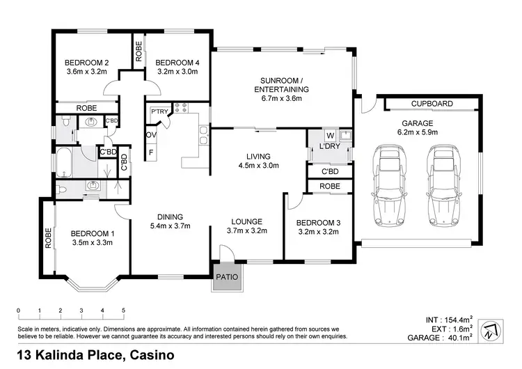 Floorplan of Homely house listing, 13 Kalinda Place, Casino NSW 2470