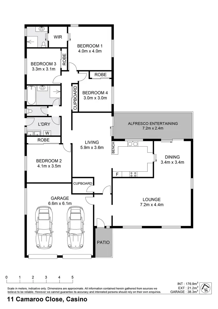 Floorplan of Homely house listing, 11 Camaroo Close, Casino NSW 2470