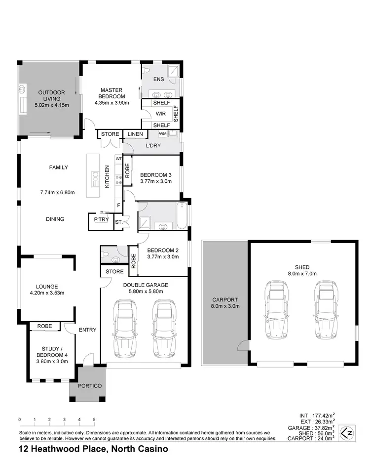 Floorplan of Homely house listing, 12 Heathwood Place, North Casino NSW 2470